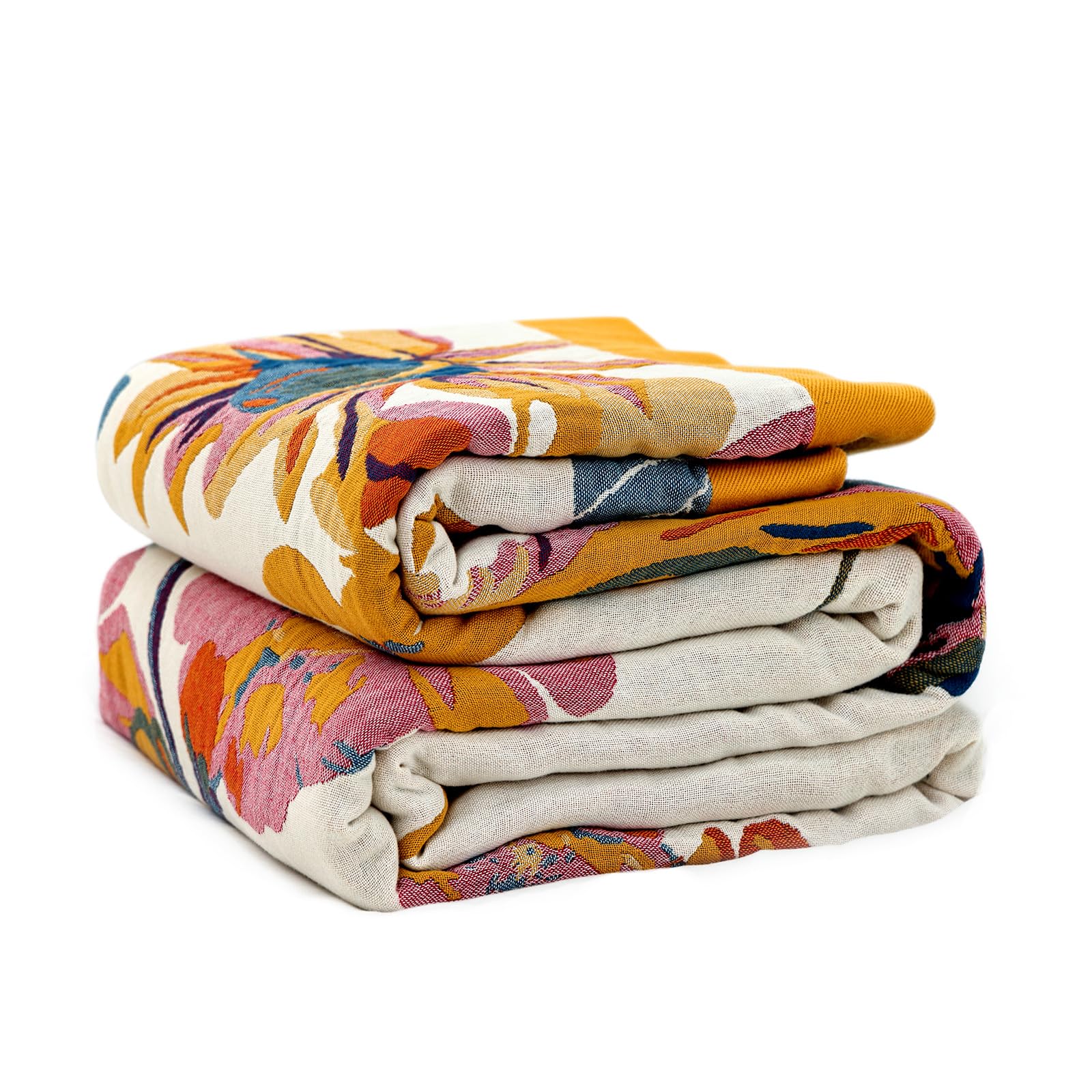 LUTBM plaid sur lit montrant confort et style bohème