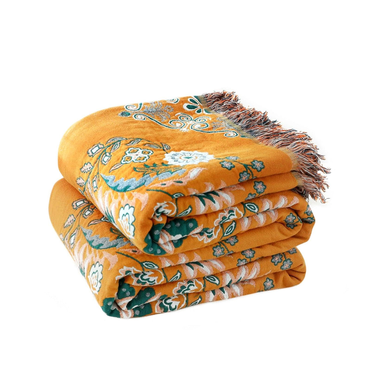 LUTBM plaid face avant avec broderie réversible apportant style bohème