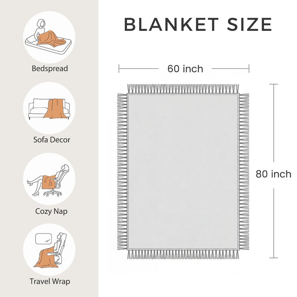 LUTBM plaid drapé sur canapé pour décoration instantanée et confort visuel
