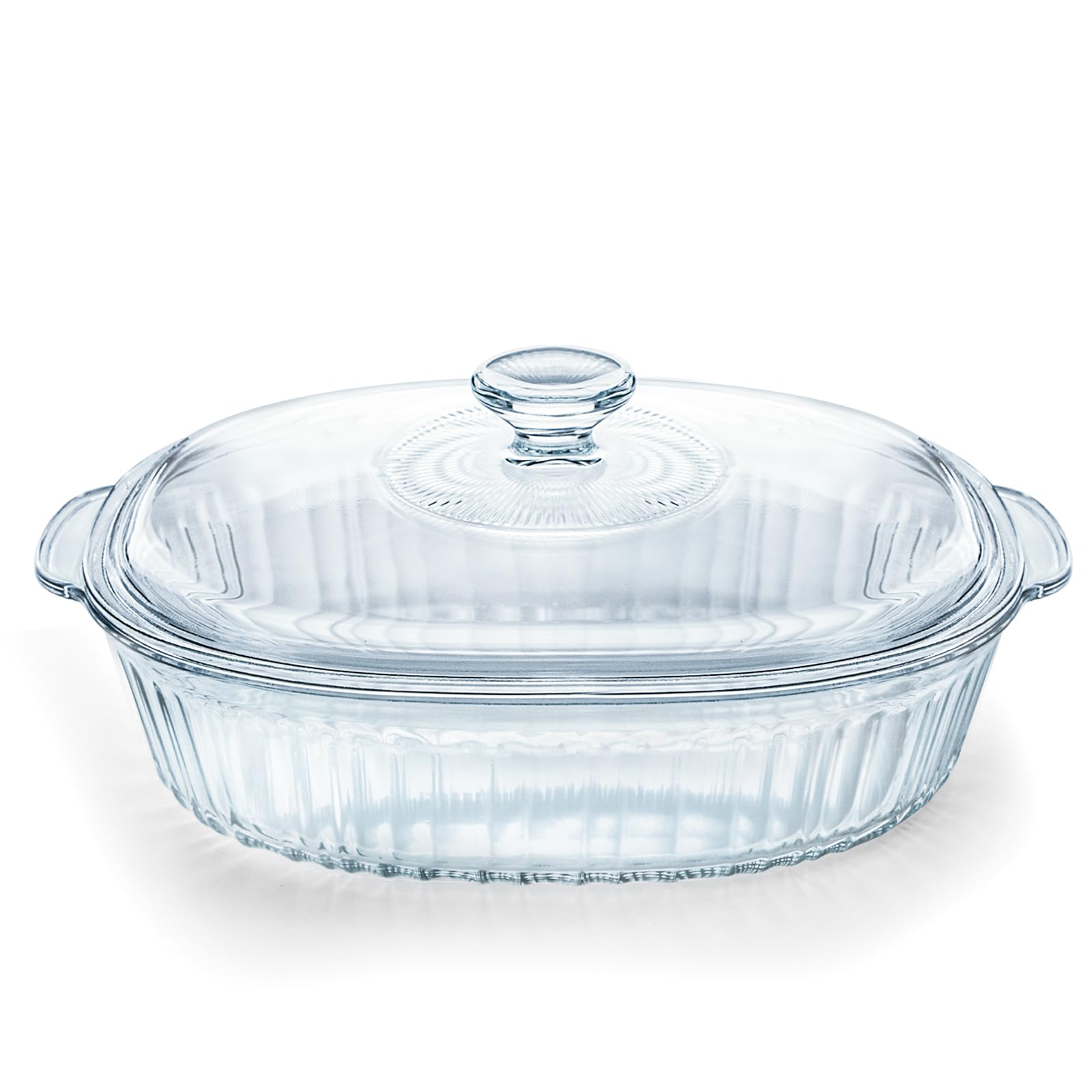 Luvan plat ovale face en verre transparent, esthétique et pratique