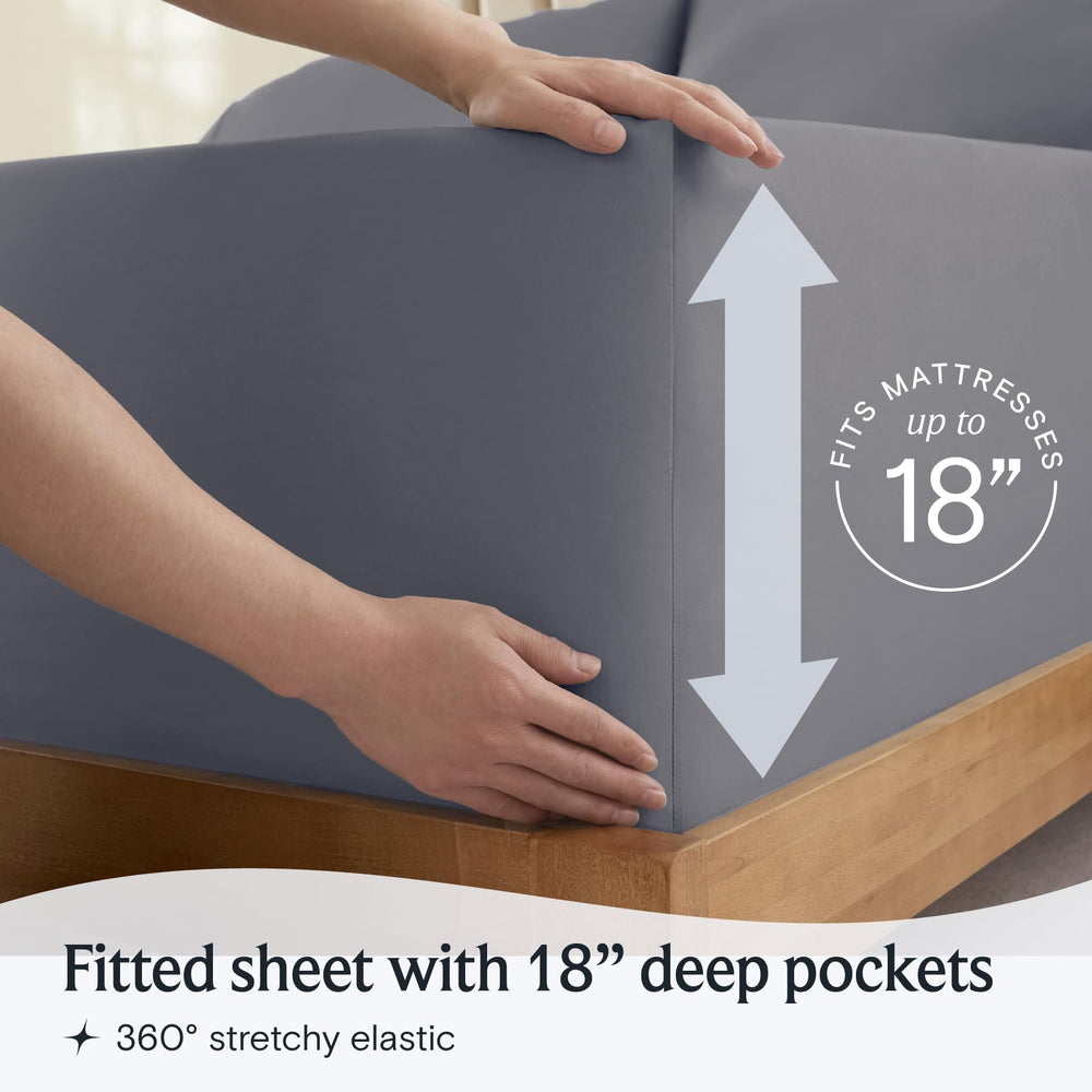 LuxClub comparaison d'échelle montrant drap-housse couvrant matelas épais