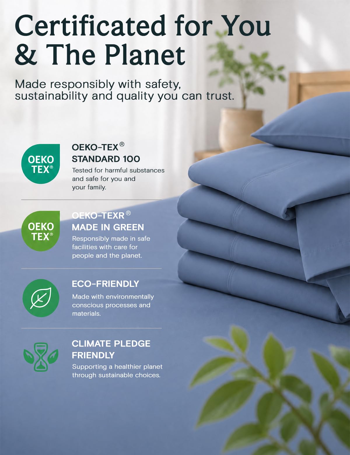 LuxClub palette de couleurs des draps, nombreuses options pour décorer