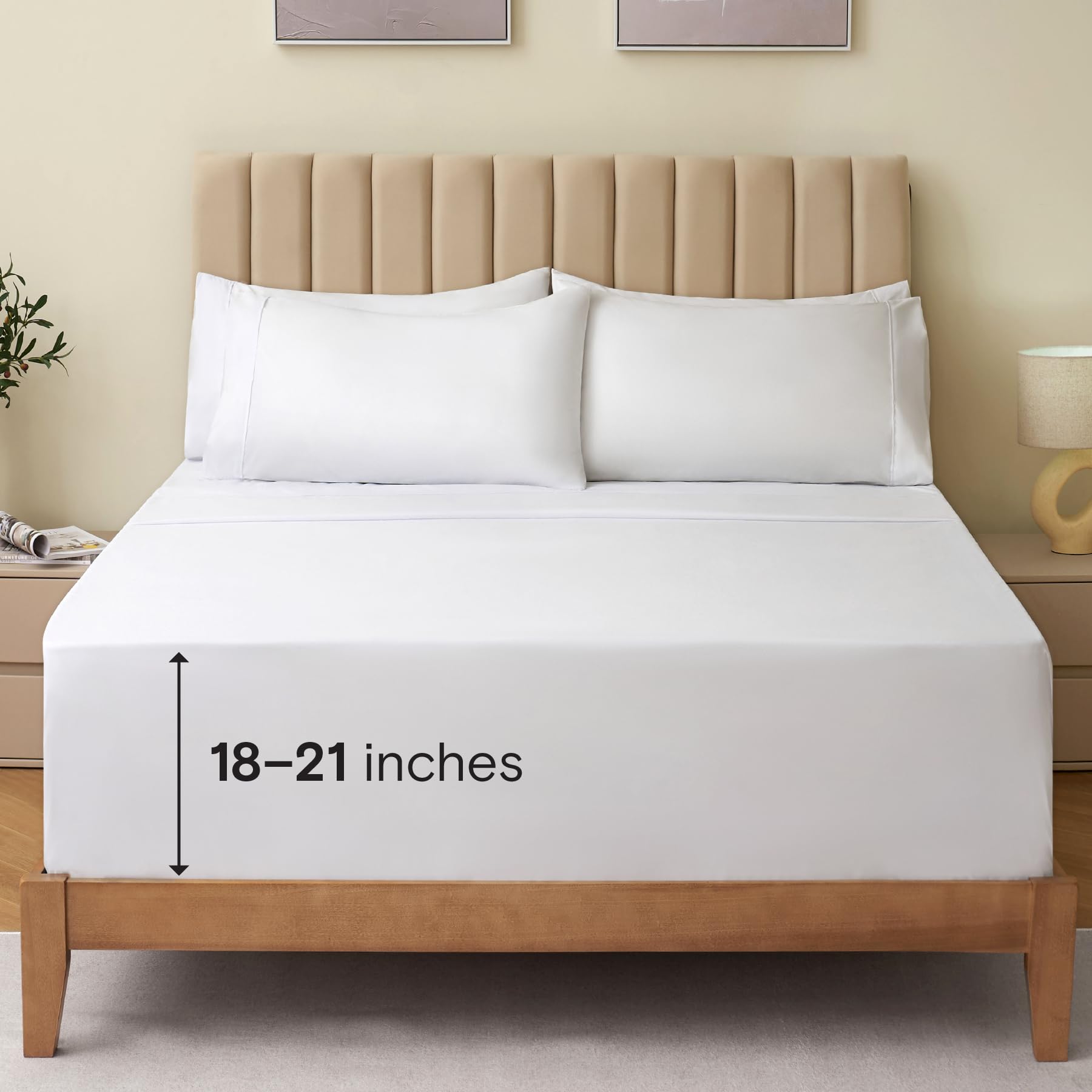 LuxClub ensemble avant montrant drap plat et taies, élégance et confort