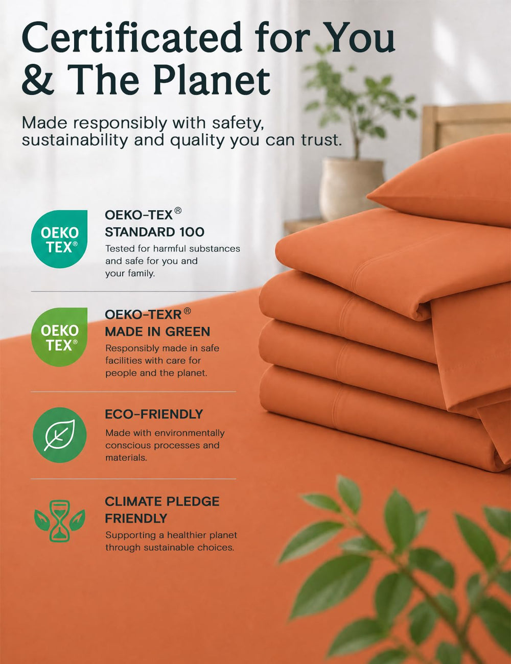LuxClub étiquette Oeko‑Tex visible, atteste l'absence de substances nocives
