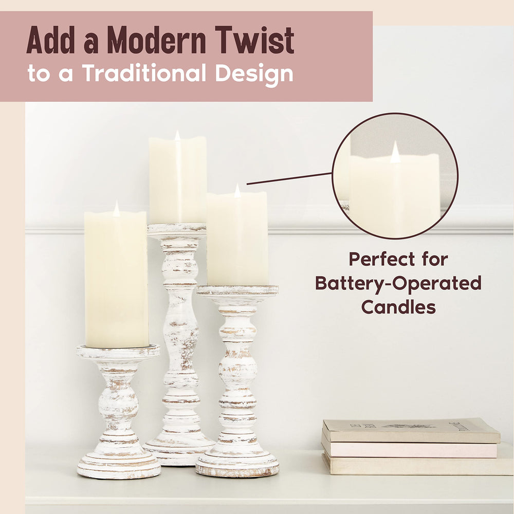 Luxe Designs bougeoirs avec bougies LED offrant sécurité et style