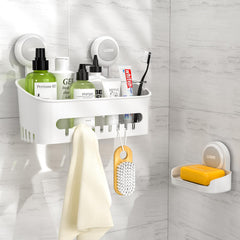 LUXEAR panier de douche face avant montrant rangement organisé