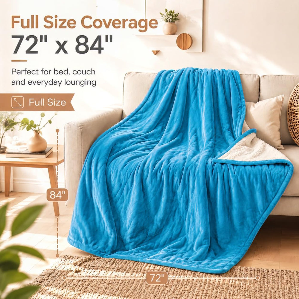 LUXIAN couverture étalée 72x84in sur lit illustrant grande couverture