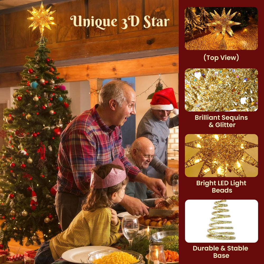 Luxspire installée sur sapin dans salon crée ambiance chaleureuse