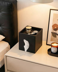Luxspire housse pour boîte à mouchoirs vue de profil, design compact pratique