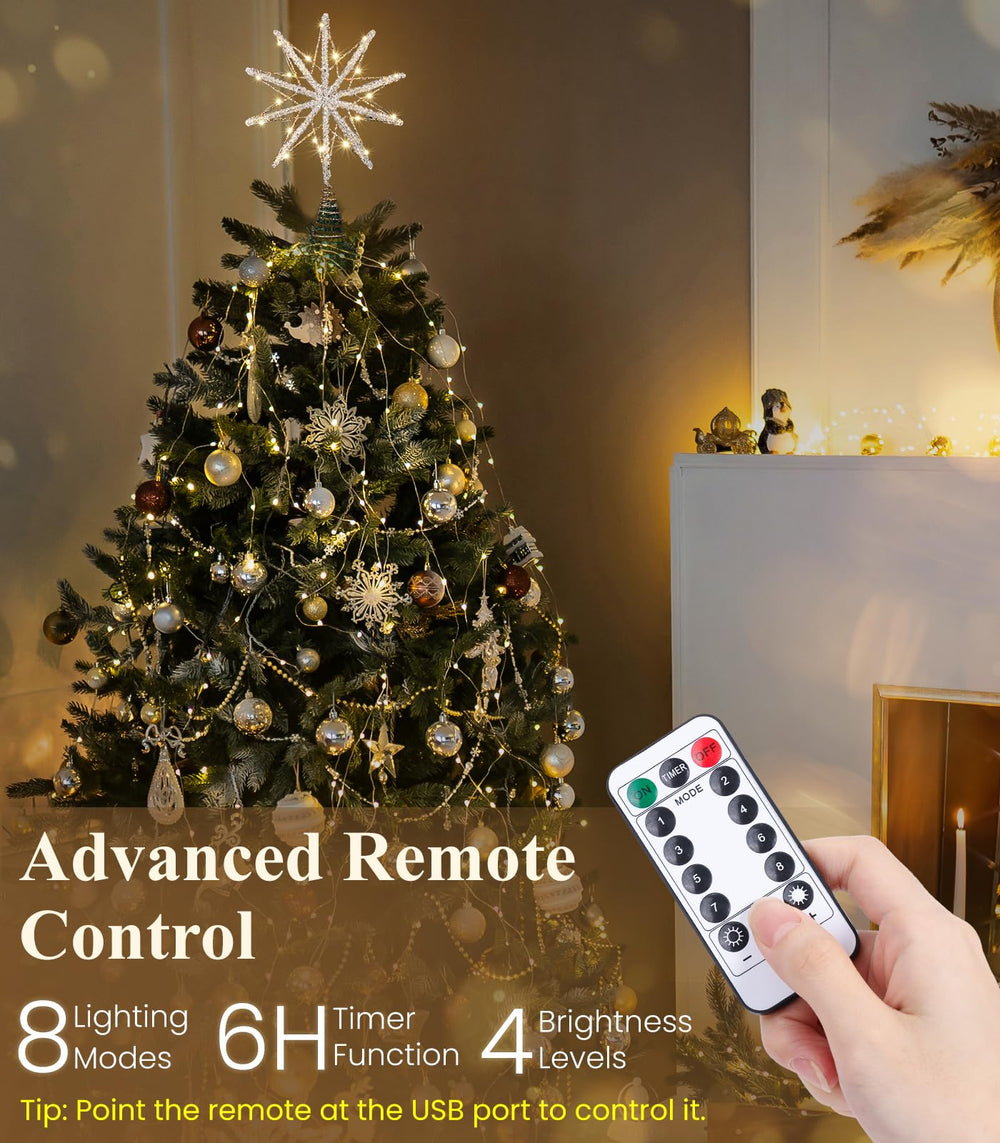 Luxspire installation sur sapin artificiel, montage simple et maintien sûr