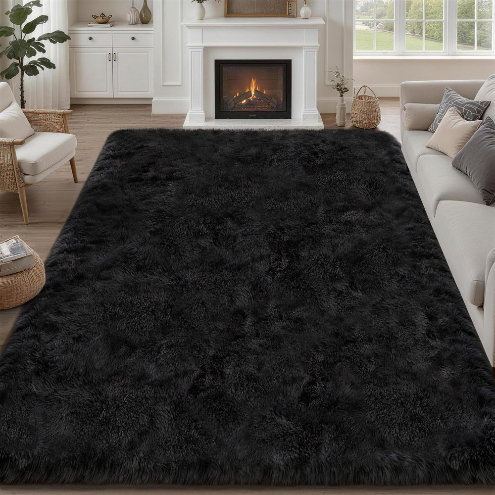 Luxturiy tapis posé dans un salon, apporte confort et design