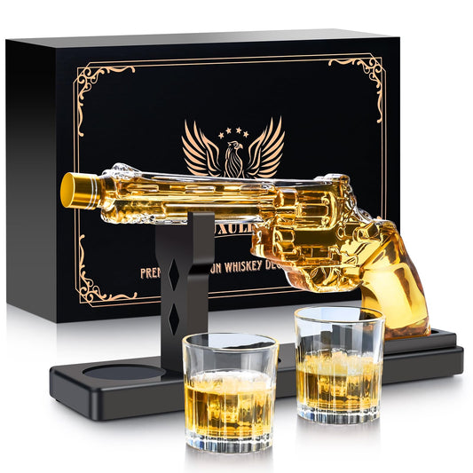 LUXULISH carafe pistolet face avant montrant design unique et impact visuel