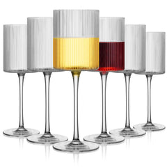 LUXULISH vue avant du lot de six verres, design élégant pour présenter le vin