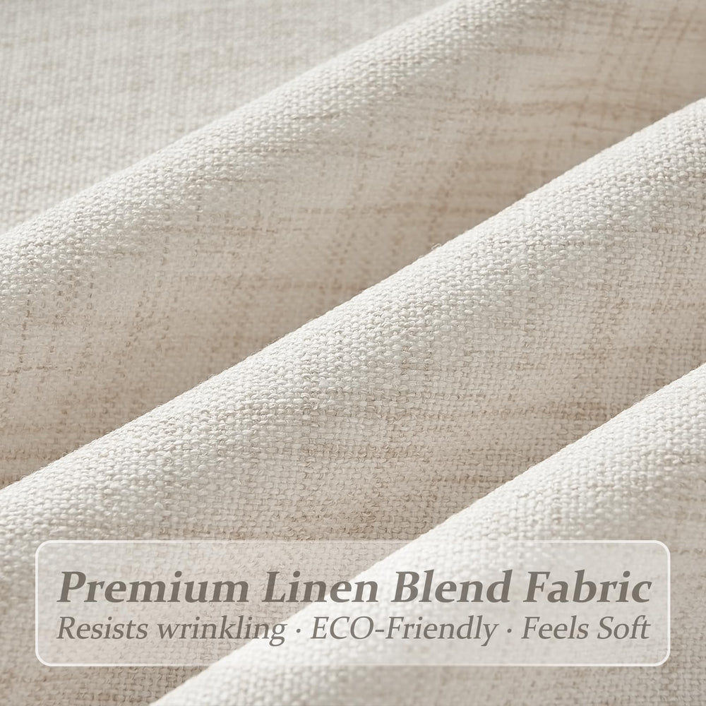 LuxuNap gros plan texture lin montrant le tissage et l'effet naturel