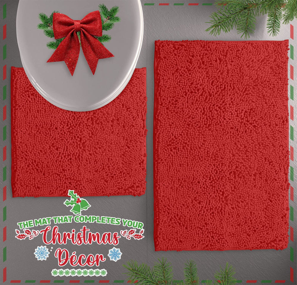 LuxUrux tapis rectangulaire montrant couleur rouge festive et confort