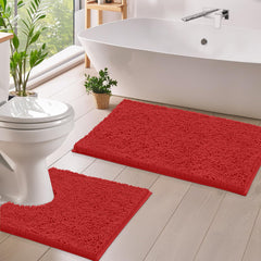 LuxUrux tapis en U placé devant toilettes pour sécurité et confort