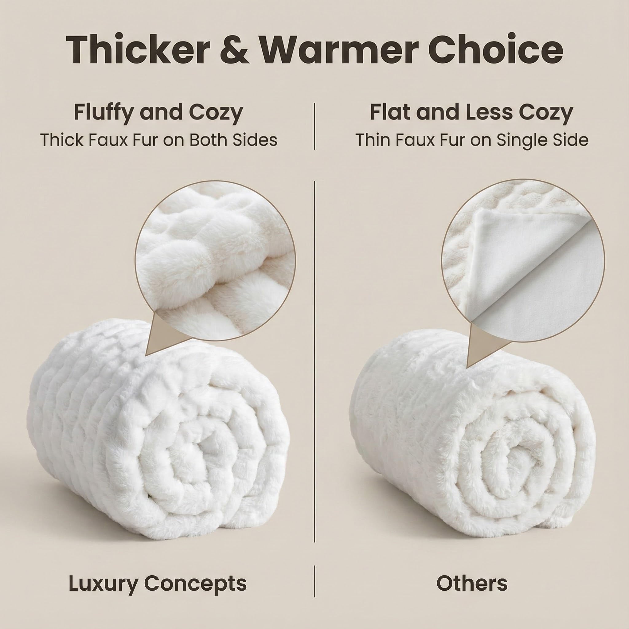 Luxury Concepts main touchant la fourrure pour sentir la douceur