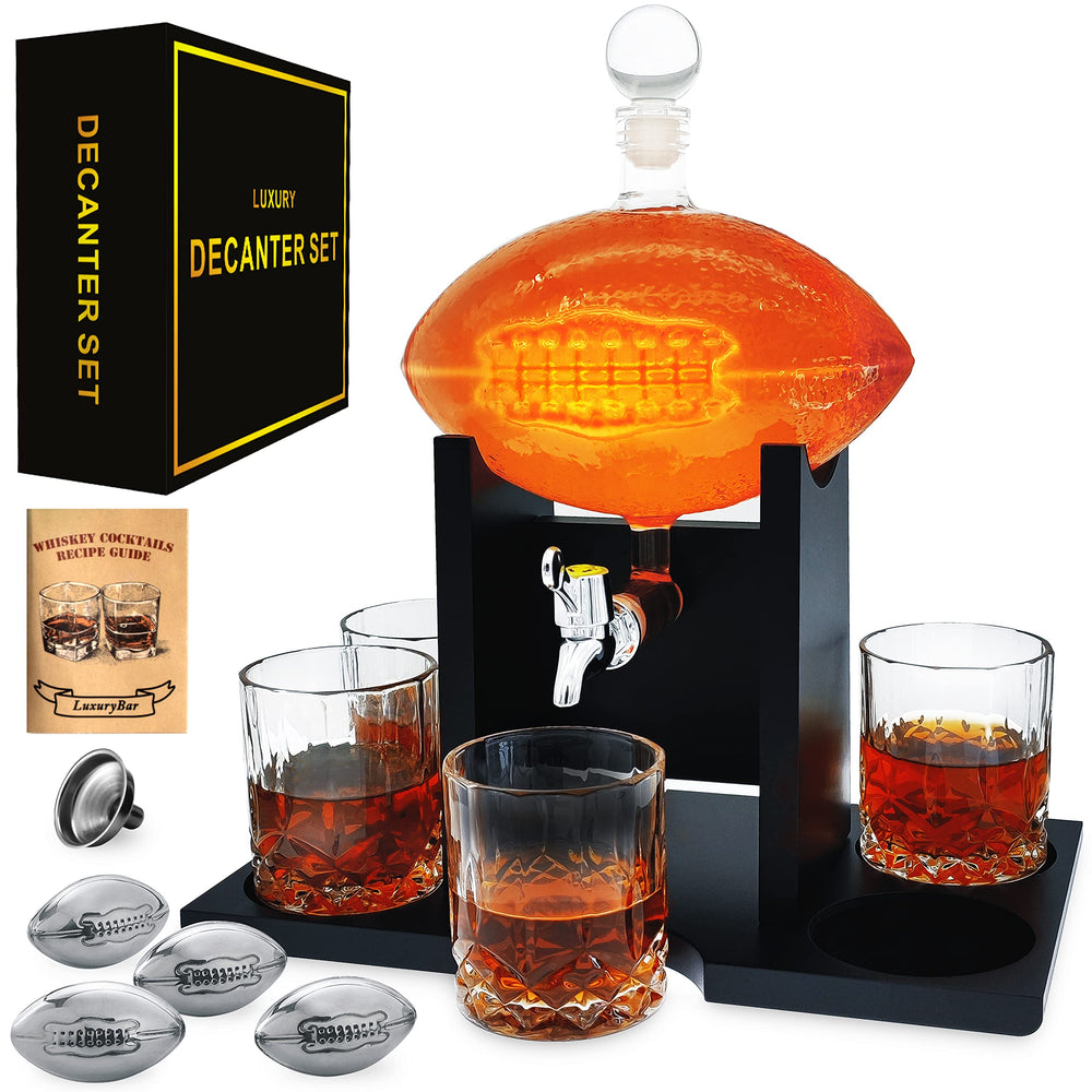 LuxuryBar carafe football vue avant élégante et capacité généreuse