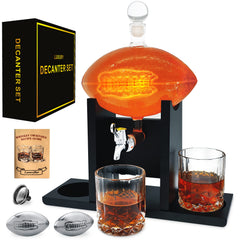 LuxuryBar carafe football vue de face montrant élégance et capacité