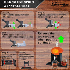 LuxuryBar ensemble présenté sur plateau bois pour service pratique