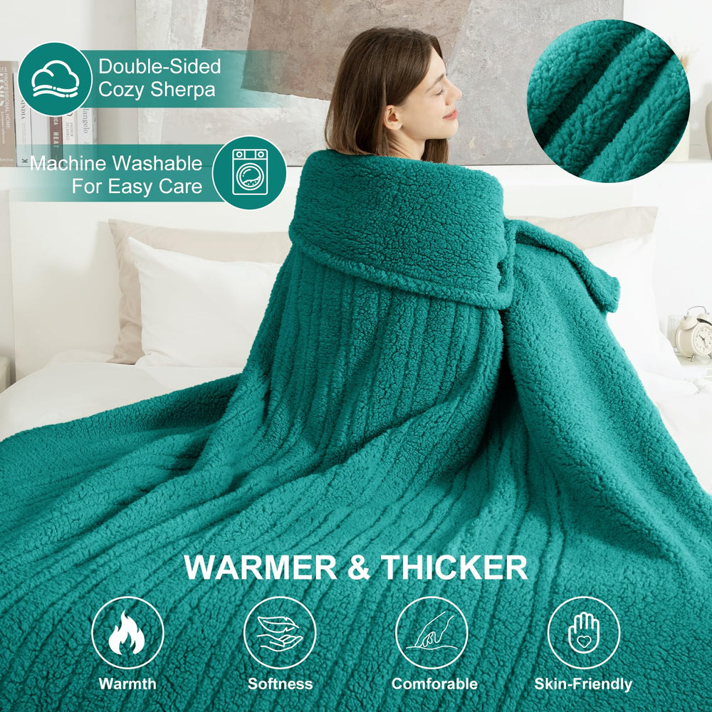 LUZARTA couverture étendue sur lit full pour chaleur et couverture complète