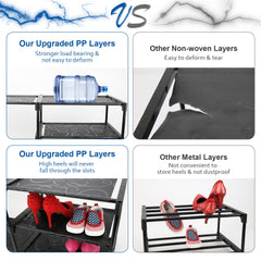 LVNIUS étagères remplies de chaussures pour gain de place