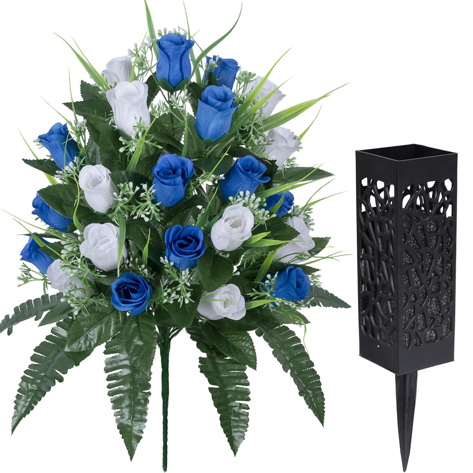 LVXINLI bouquet posé sur une tombe pour un hommage sans entretien