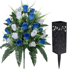 LVXINLI bouquet posé sur une tombe pour un hommage sans entretien