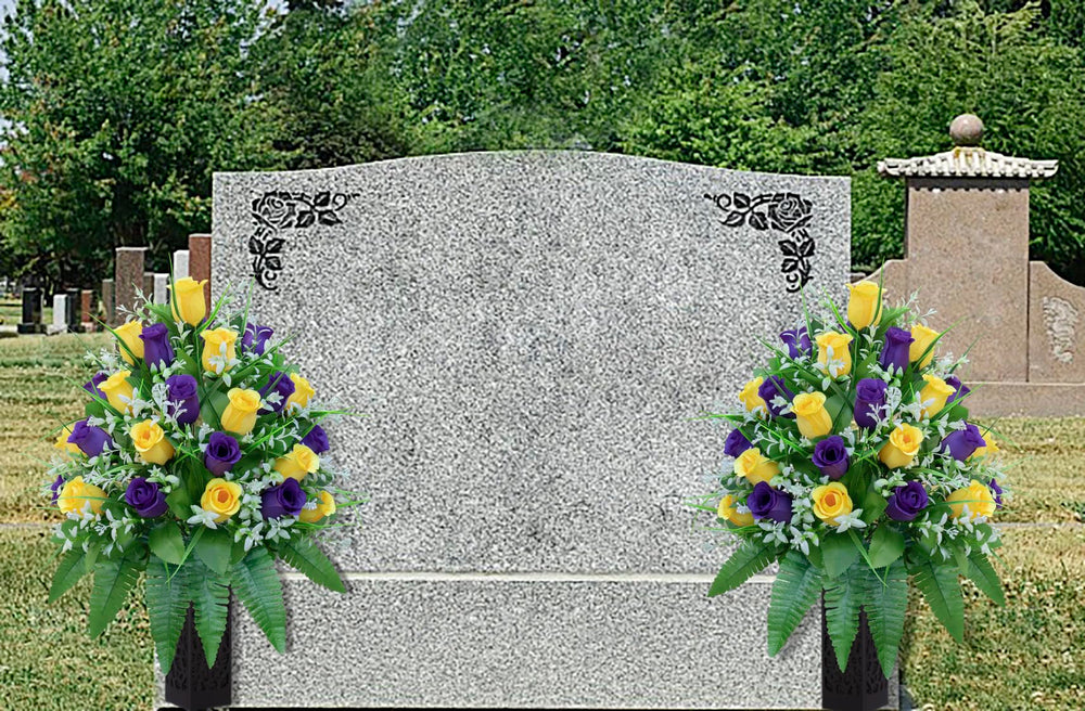 LVXINLI bouquets posés sur tombe, tenue et élégance extérieure