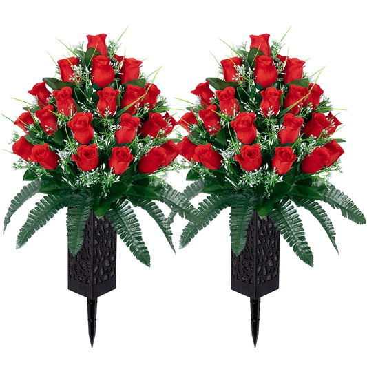 LVXINLI face avant du bouquet et vase montrant tenue et couleur durable