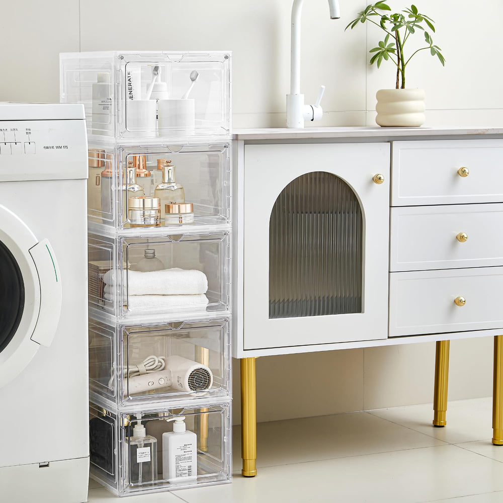 LXLXXL boîtes installées dans un placard, optimise l'espace vertical de rangement