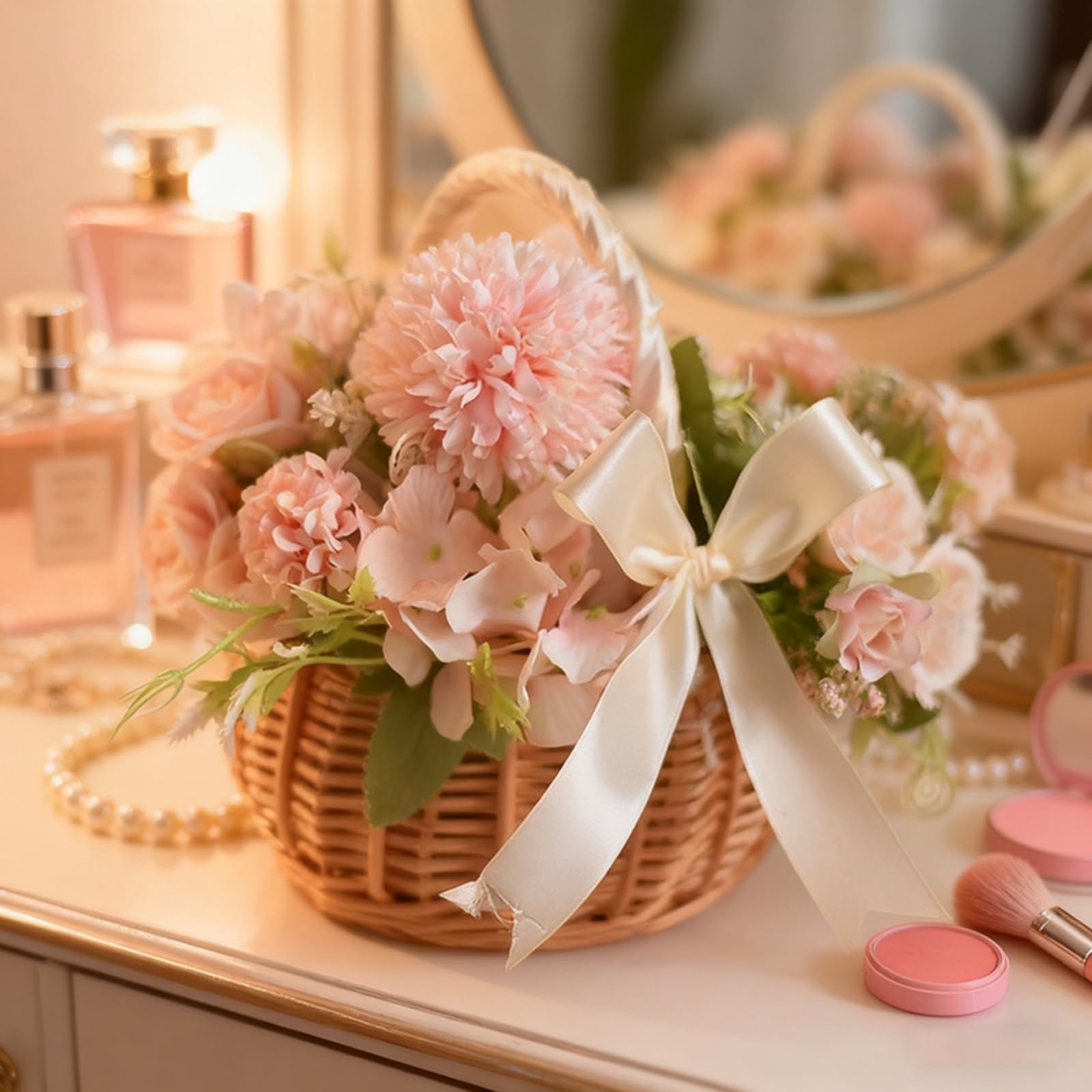 Lyellfe paniers décorés en cérémonie avec pétales, ajout raffiné à un mariage