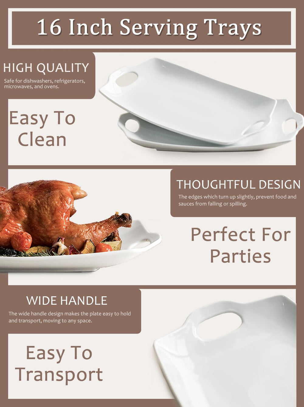 LYEOBOH plateau comparaison taille, montre proportions pour plats généreux