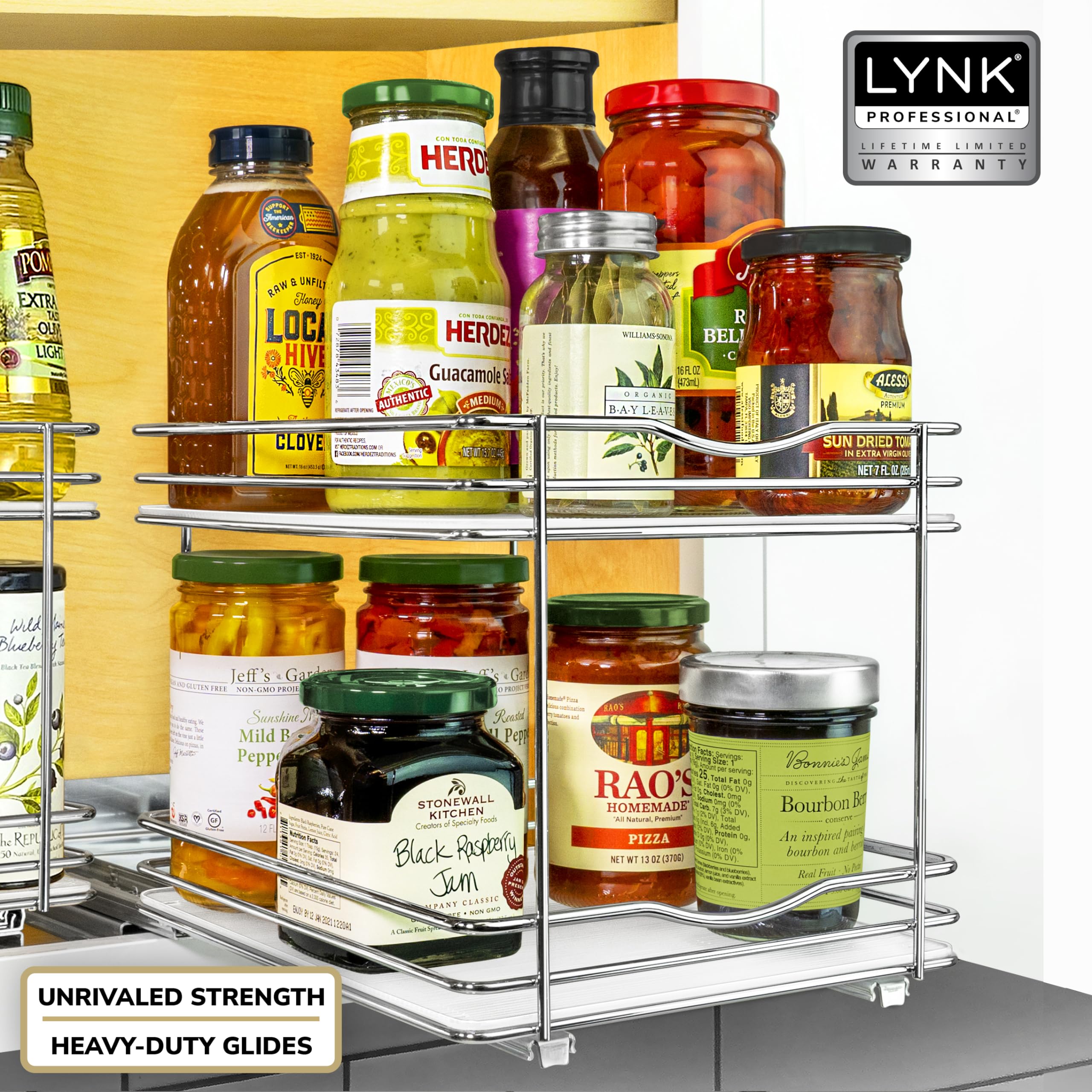 LYNK PROFESSIONAL rack chargé de bouteilles illustrant solidité et stabilité
