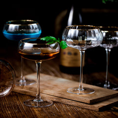 Lysenn verre coupe détail du verre soufflé à la main montrant artisanalité