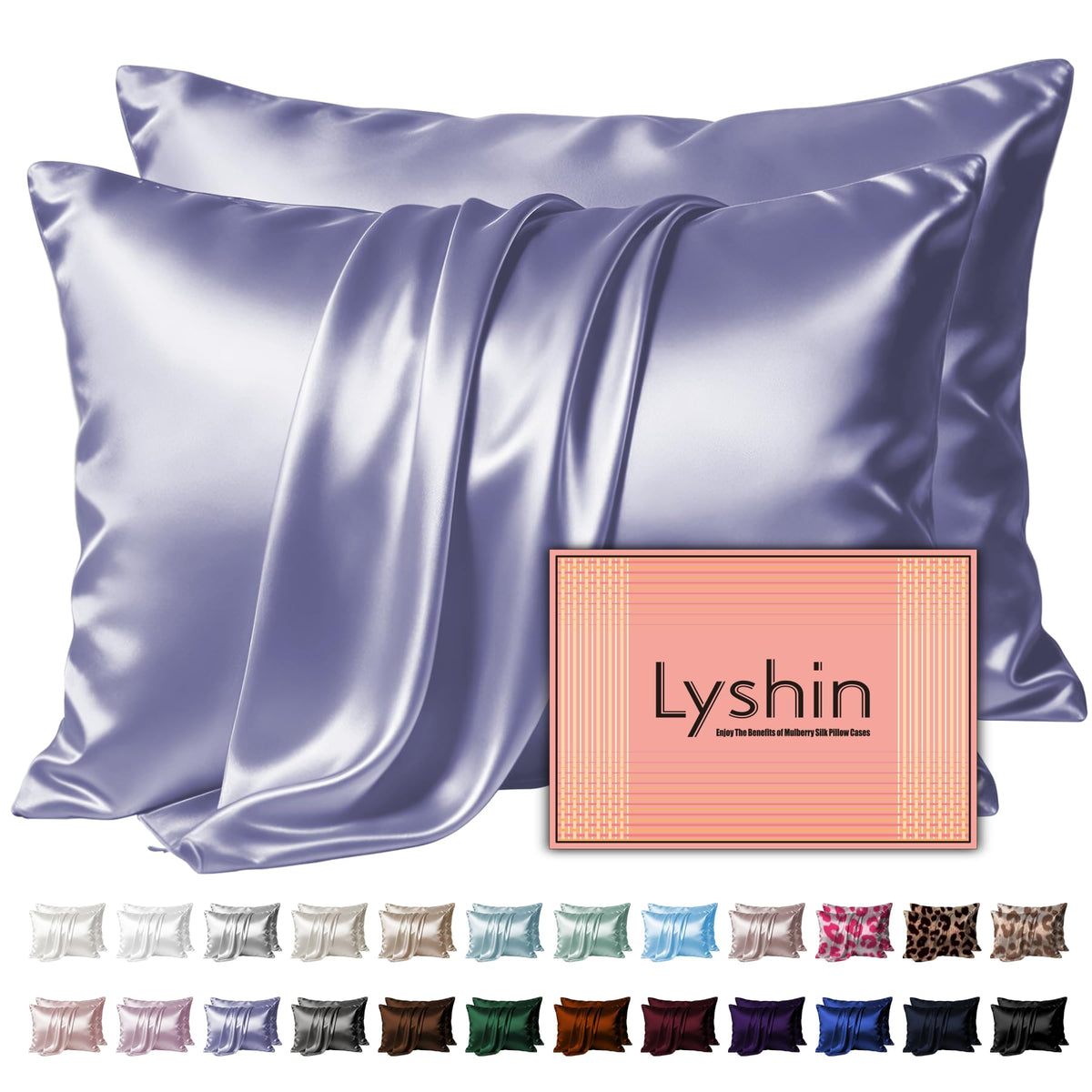 LYSHIN taie devant emballage gris bleu, look élégant et utilité cadeau