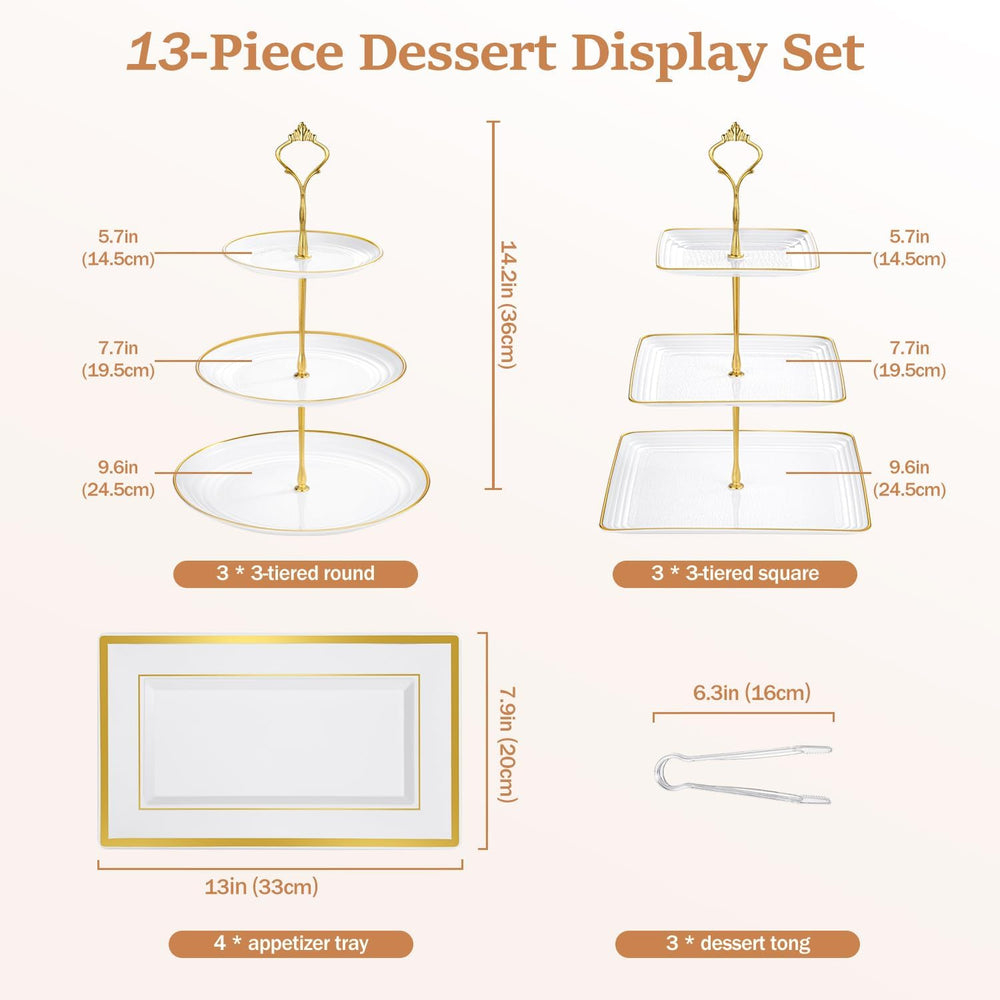 Lzerking plateau 13x8 blanc, surface idéale pour cupcakes