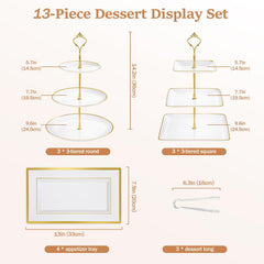 Lzerking plateau 13x8 blanc, surface idéale pour cupcakes