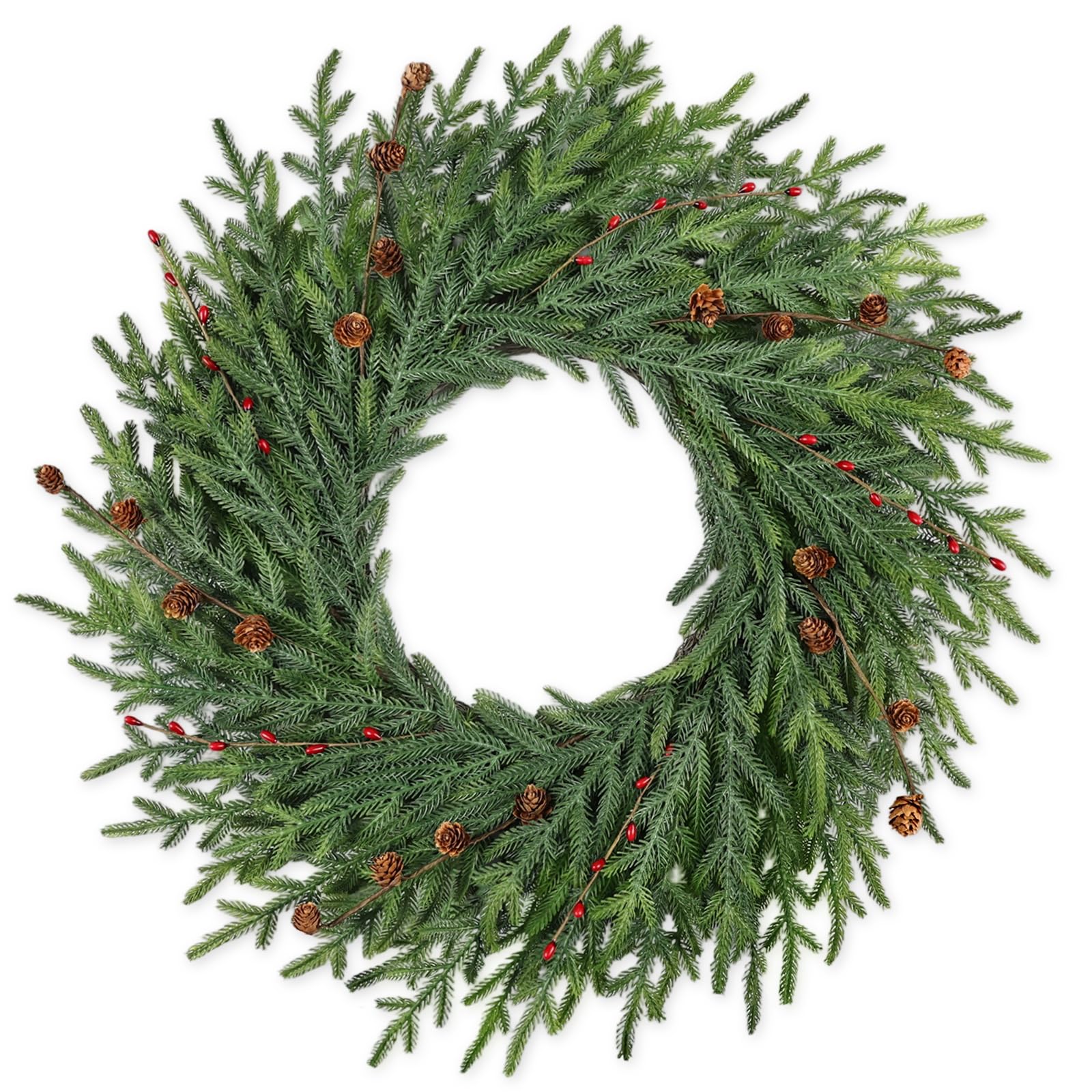 LZNPA couronne de Noël face à la porte apportant une entrée accueillante