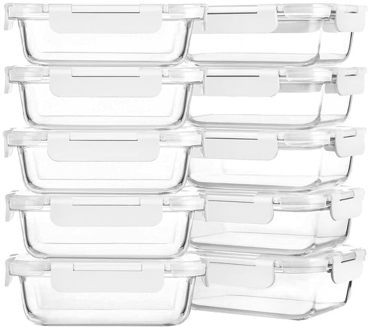 M MCIRCO pack de 10 boîtes en verre montrant l’ensemble et l’aspect pratique