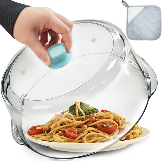 M MNSZRYBO 8 vue avant du couvercle en verre, protège le micro-ondes