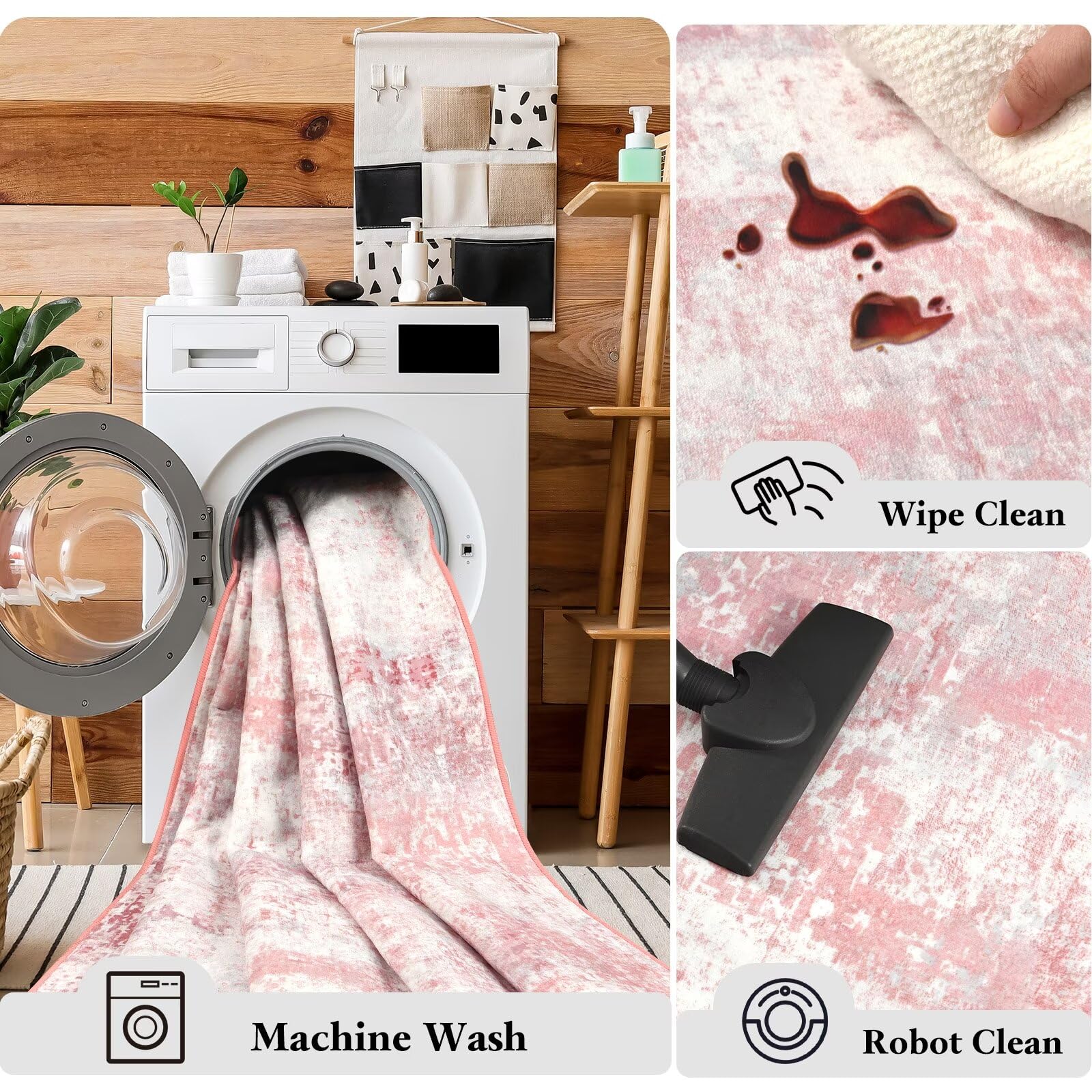 Macgace tapis posé en chambre créant ambiance cosy et décorative