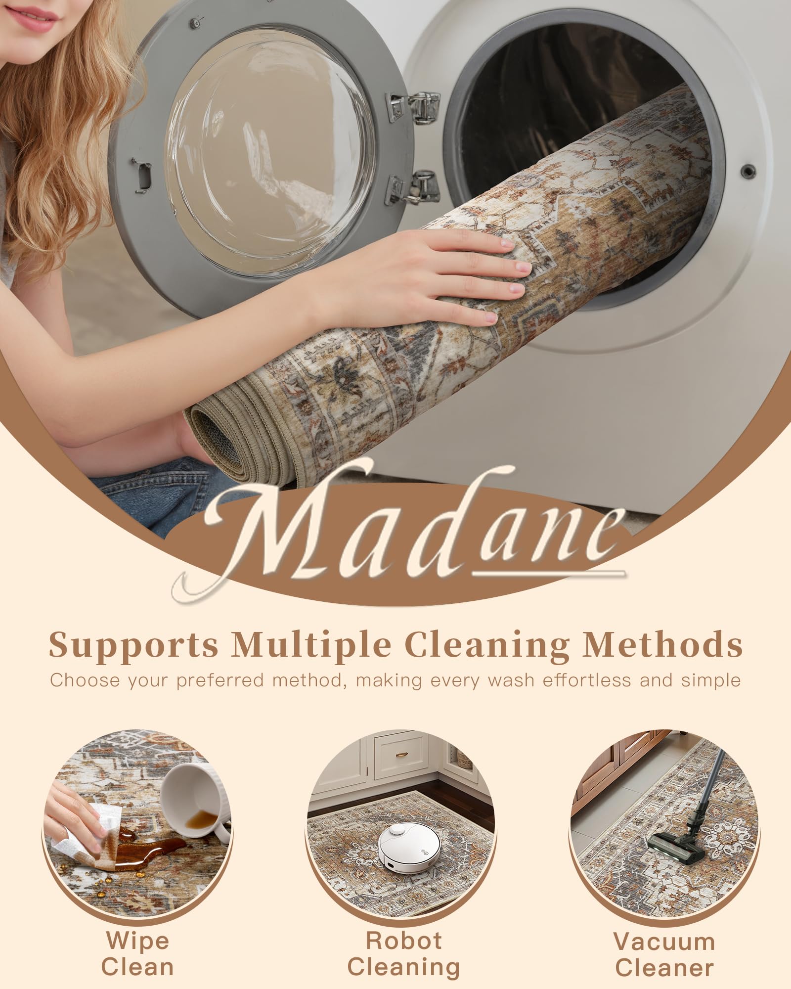 Madane bord cousu en gros plan montrant finition durable et anti-effiloche