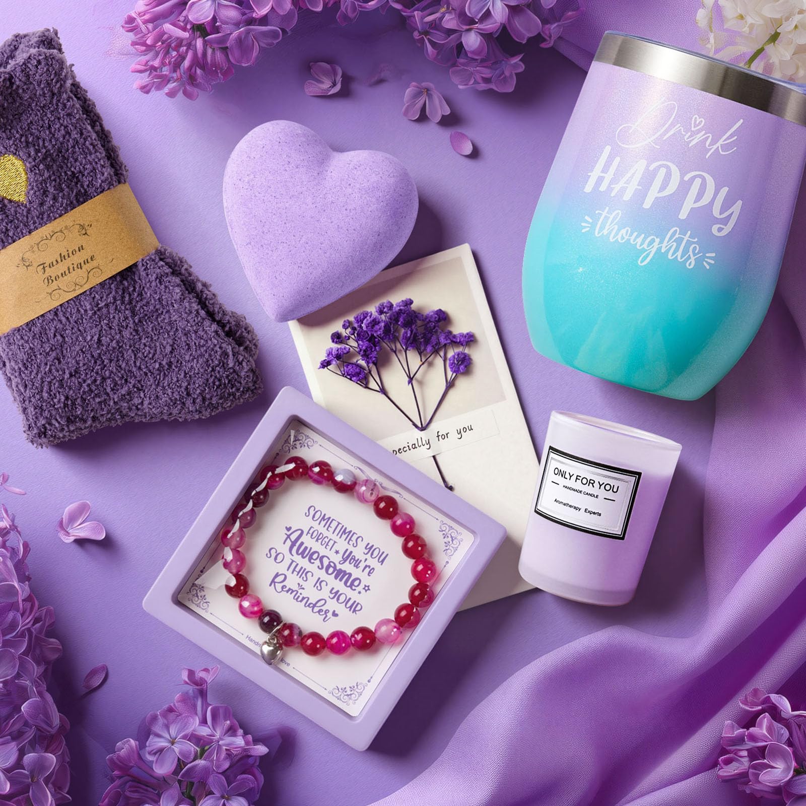 MADDIFY carte fleurs séchées close-up pour message personnalisé touchant