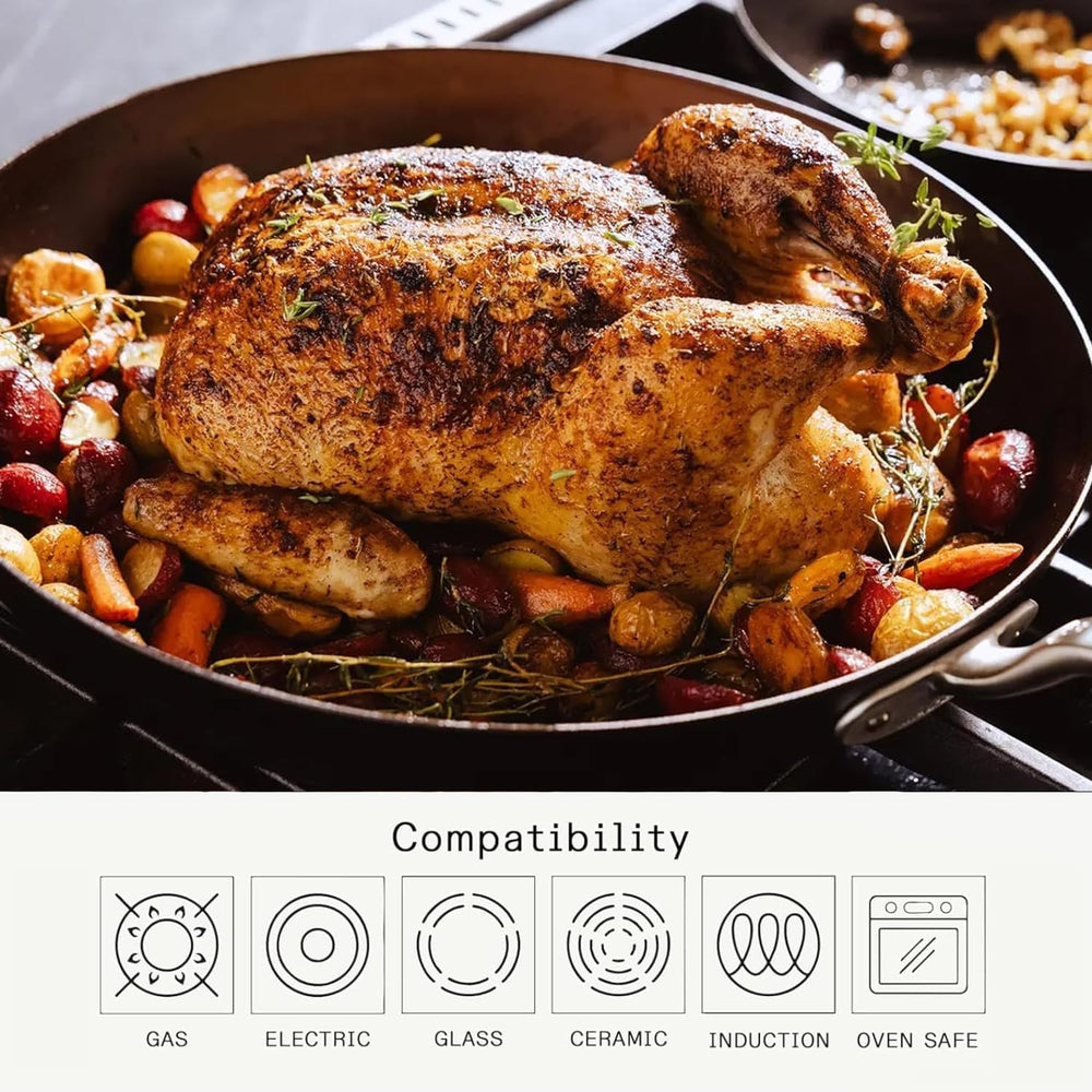 Made In poêle sur induction en cuisson rapide pour contrôle thermique