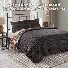 Madison Park revers windowpane offrant look net et réversible