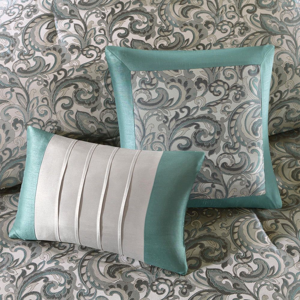 Madison Park jupon de lit gris ajoutant chute nette et finition professionnelle