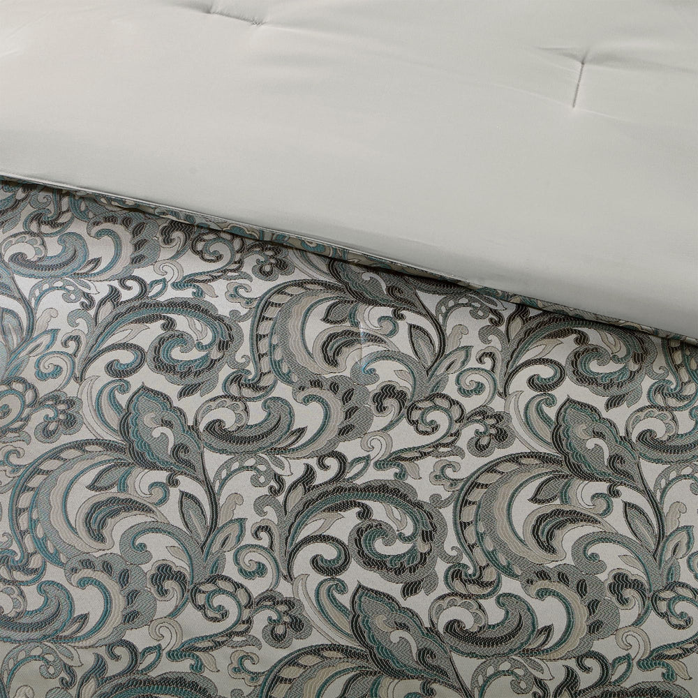 Madison Park gros plan faux soie montrant texture luxueuse et douceur