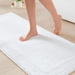 Madison Park tapis de bain devanture blanc, apporte confort luxueux