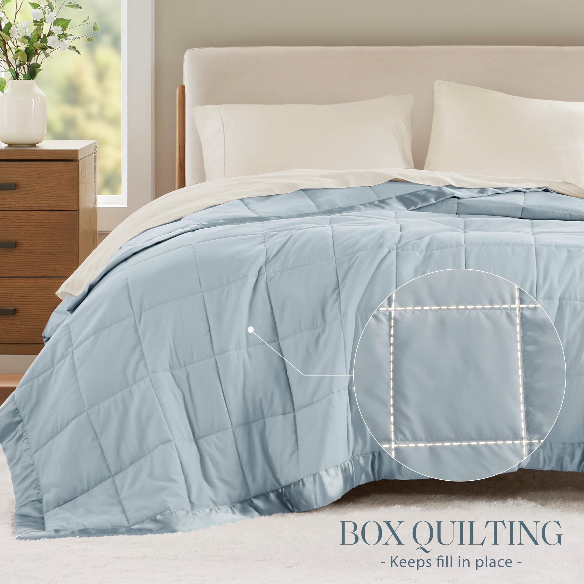 Madison Park zoom sur la microfibre brossée montrant texture douce et sensation au toucher